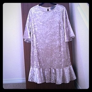 Anthropologie Sunday in Brooklyn silver dress